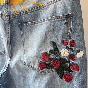 Madewell The Perfect Summer Jean: Strawberry Embroidered  Size 30
